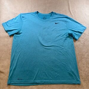 Nike Dri-FIT Mens Blue Short Sleeve Athletic Training Gym T-Shirt Sz XL